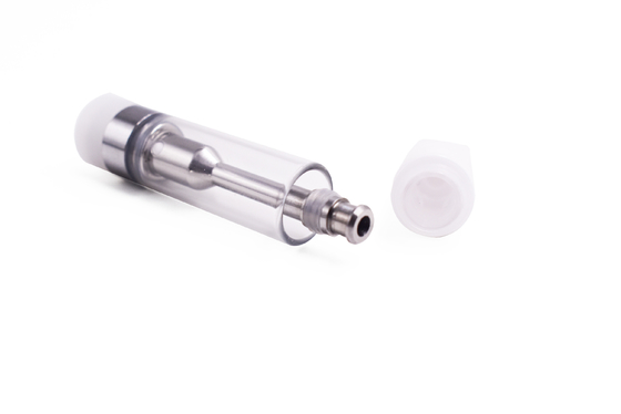 Kundenspezifische schwarze weiße Hand des Logos 2.0mm 2.3mm drücken bleifreie CBD Vape Wegwerf die Patrone 316SS des Umkippungs-ein