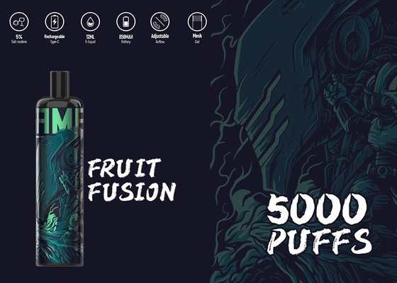 5000 Hauch-Art C EPOD Wegwerf-Vape 12 Aromen E Ciagrette