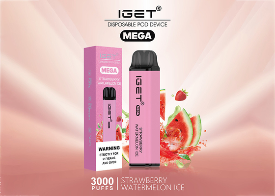 Wegwerf-MEGA- vapes IGET 3000 Hauche tragen Aromaezigarette 10 ml-Zerstäuber Früchte