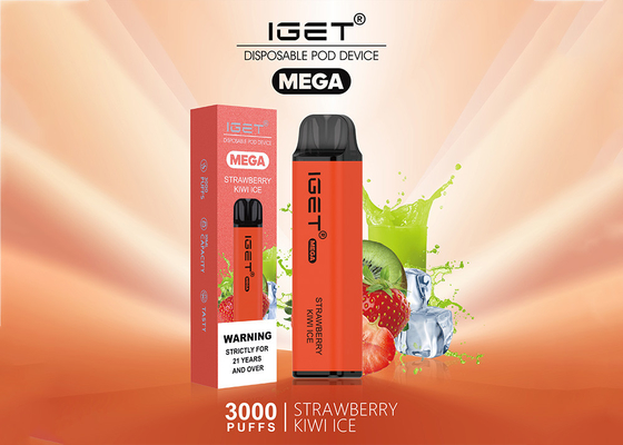 Wegwerf-MEGA- vapes IGET 3000 Hauche tragen Aromaezigarette 10 ml-Zerstäuber Früchte
