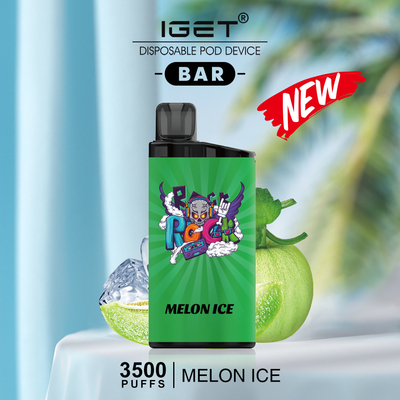 Hauch-Nikotin Vapes des IGET-Stangen-Bananen-Eis-Aroma-3500 auf Lager