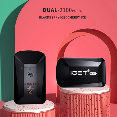 NEUE IGET VERDOPPELN 2100 HAUCHE 2 Aromen in 1 ursprünglichem Fabrikpreis des Gerätes 8ml 1000mAh