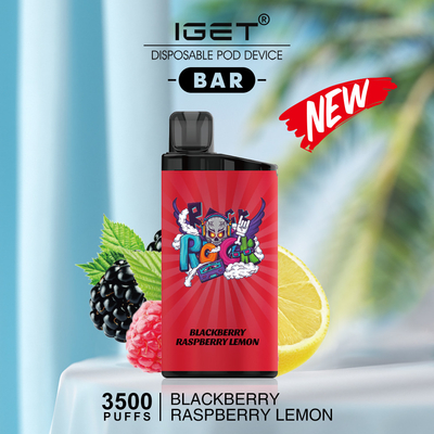 Neue Aromen Wegwerf-Stiftes vape Hauche Blackberry-Himbeer-Zitrone Iget-Stange 3500