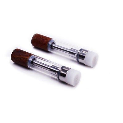510 karrt leere Glasbehälter des Fadens 1.0ml hölzerne Spitze Cbd für Verkauf