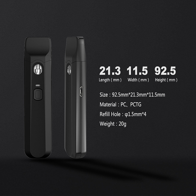 Leistungsfähiger kundenspezifischer direkter Verkauf 280mah 1ml heizen Wegwerf-Vape Pen Pod No Leak Adjustable Spannung CBD vor