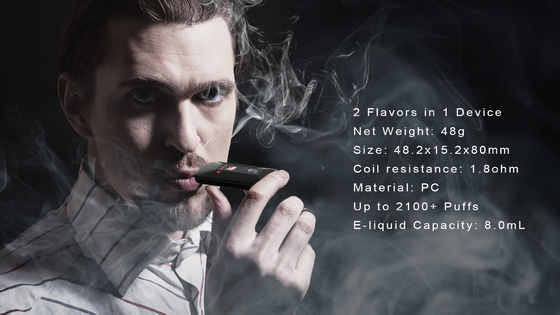 Doppel- Aromen in einem Gerät Wegwerf-Vape 2100 stößt IGET luft, das mit Batterie 1000mah DOPPEL ist