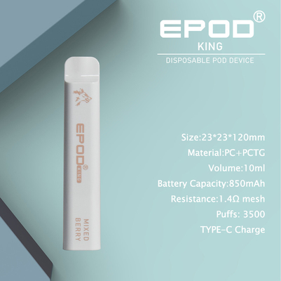 Epod KÖNIG 3500 Hauche wieder aufladbares Wegwerf-Vape mit IGET-Aromen