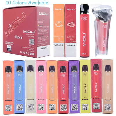 MIOU 1500 STÖSST 10 Aroma verfügbare 650 Mah Disposable Vape Pen luft